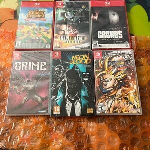 Nintendo Switch Game Lot - Mixed Titles (Black/Red Cases)